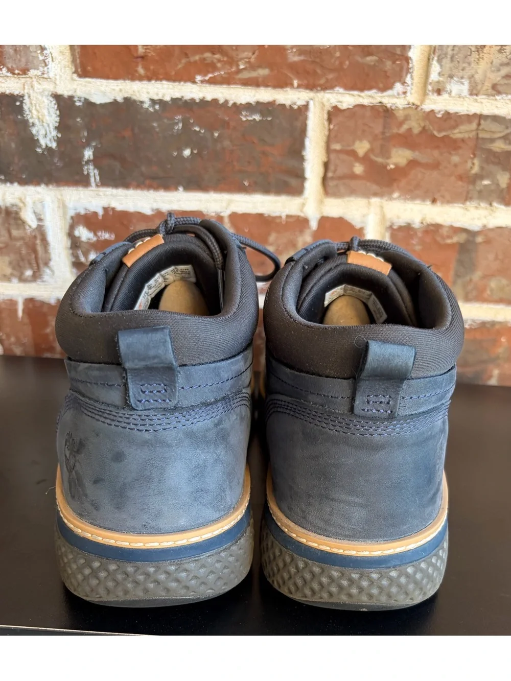 Timberland Cross Mark Navy Blue Nubuck Leather Chukka Boots Size 10.5
